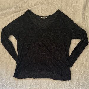 Joah Brown Charcoal Long Sleeve Top